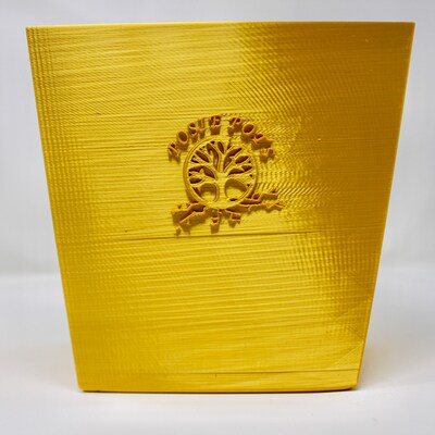 Large 7" Gold Twisted Square Self Watering Planter - image1